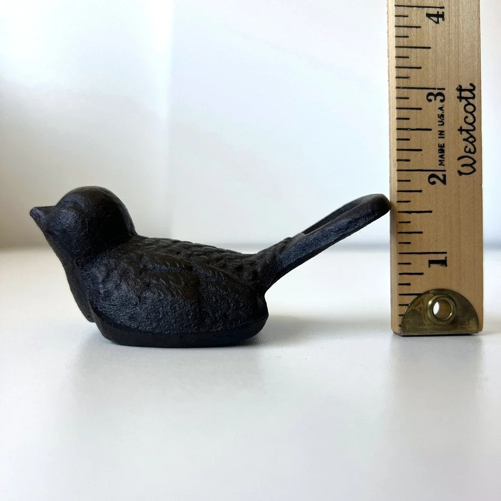 Cast Iron Bird Bottle Opener Rustic Black Sparrow Farmhouse Bar Tool